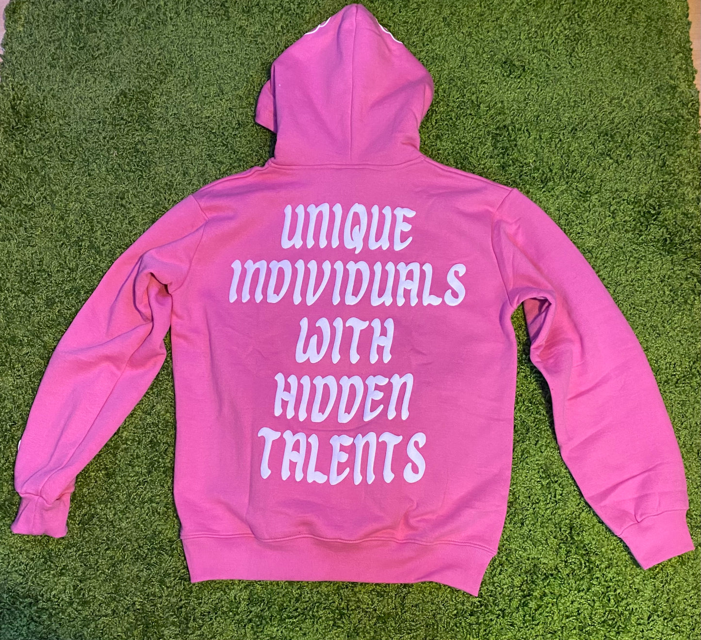 Pink Unique Individuals Zip up Hoodie